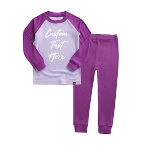 Baby Silky Long Sleeve Pajama Set Toddler Soft Jammies Raglan Kids Modal Pajamas Kleding Unisex kinderkleding Pyjamas & Badjassen Pyjama Hot Pink, Purple and Violet 