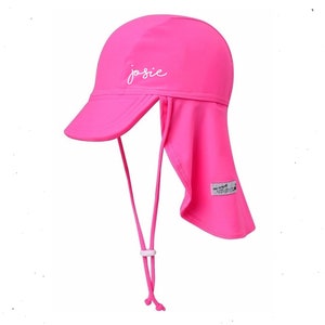 KIDS Personalized UV Sun Hat Customized Sun Hat Youth Customized Beach Hat Sunhat with flap Neck Flap UV protection hat Boonie Hat Sahara