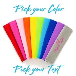 Personalized Popsicle Holder Popsicle Pouch with custom text Freezer Pop Holder Neoprene Popsicle Holder Party Favor Summer Party|Ice Pop