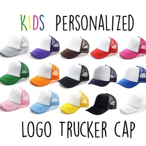 Casquette de camionneur avec logo personnalisé ENFANT Casquette de baseball en maille personnalisée pour enfants Casquette de sport personnalisée avec logo pour jeunes, chapeau d&#39;été en mousse en MESH, snapback