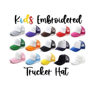 Casquette de camionneur personnalisée ENFANT, chapeau de baseball en maille brodée pour enfants, casquette de sport d&#39;équipe personnalisée pour jeunes, chapeau d&#39;été en mousse, chapeau d&#39;été pour enfants