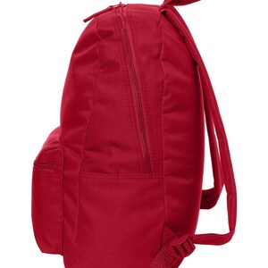 Personalized Monogram Backpack Custom Patch Back pack Kids Customized Book Bag Embroidered Patch Backpack Back to School Kids BackPack Red