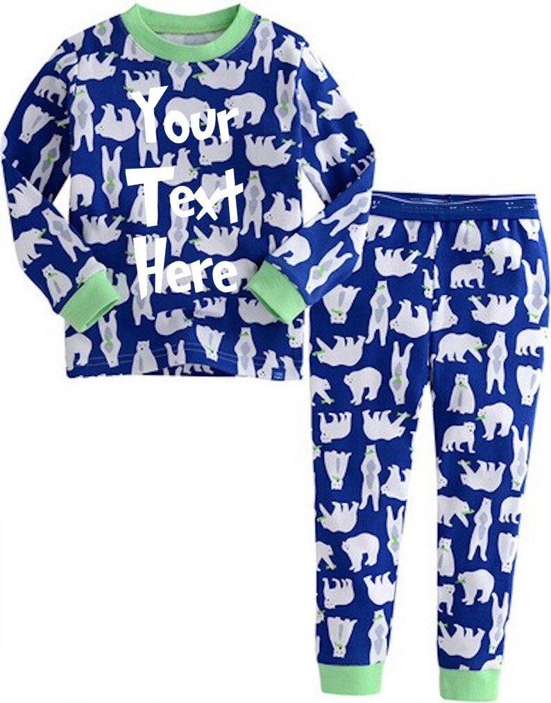 KIDS Personalized Polar Bear Pajamas