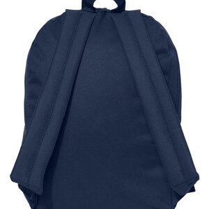 Personalized Monogram Backpack Custom Patch Back pack Kids Customized Book Bag Embroidered Patch Backpack Back to School Kids BackPack Navy Blue