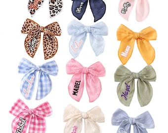 Girls Personalized Bow Customized Hair Bow Kids Alligator Hair Clip Cheer Team Bows Children Dance Bow Personalized Team Bows Baby Hair Bow