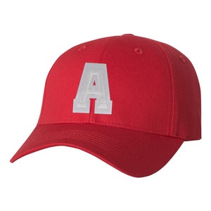 Initial Ball Cap Kids Baseball Hat with Embroidered Letter Patch Personalized Ball Cap for Kids Twill Cap w/ Monogram Letter Hat w/ Initial
