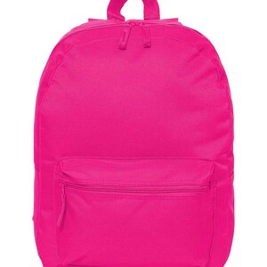 Personalized Monogram Backpack Custom Patch Back pack Kids Customized Book Bag Embroidered Patch Backpack Back to School Kids BackPack Pink