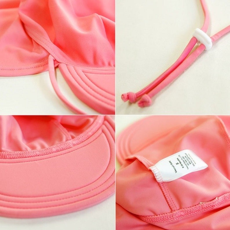 May include: Pink sun hat with a brim and adjustable ties. The hat has a size label that says "S" for small.