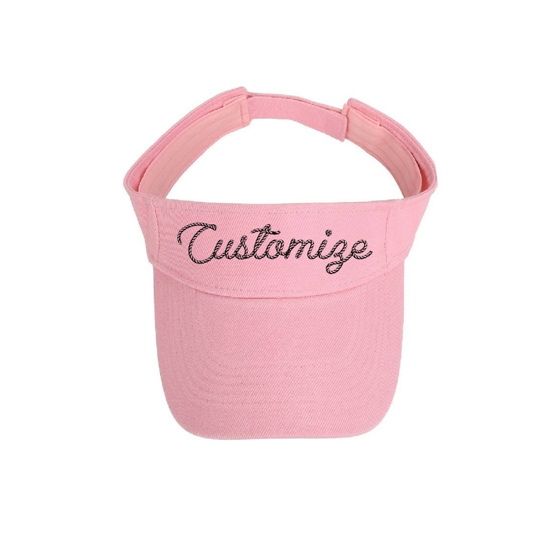 KIDS Personalized Visor Customized Sport Twill Visor Youth Customized Team Sports Visor Summer Visor Childrens Athletic Visor Rope Script bild 3