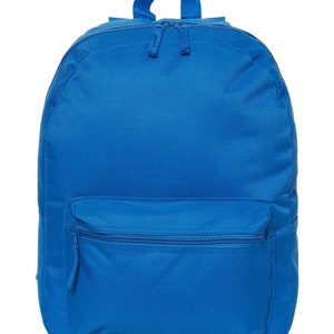 Personalized Monogram Backpack Custom Patch Back pack Kids Customized Book Bag Embroidered Patch Backpack Back to School Kids BackPack Royal Blue