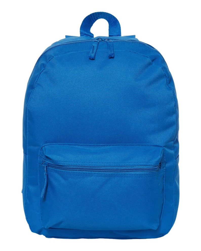 Personalized Monogram Backpack Custom Patch Back pack Kids Customized Book Bag Embroidered Patch Backpack Back to School Kids BackPack Royal Blue