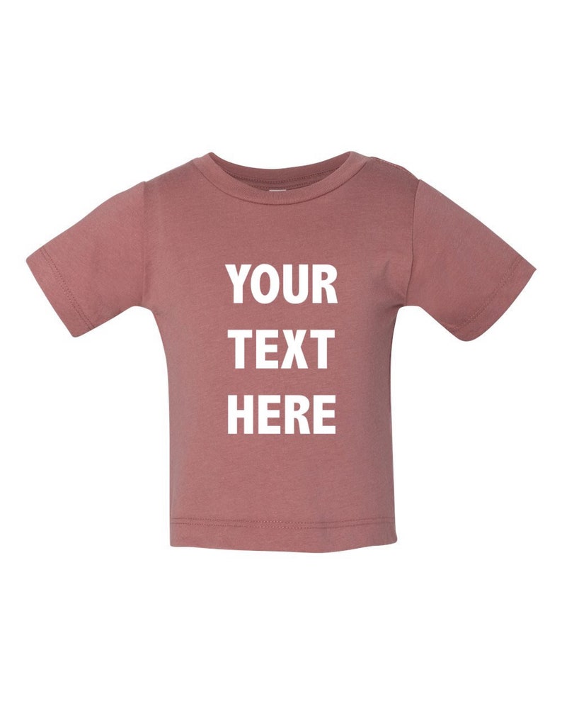 CUSTOM TEXT Baby ShirtPersonalized Toddler T shirt Baby Etsy