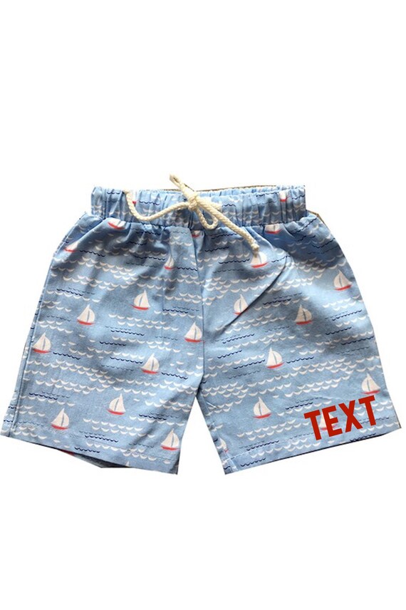 personalized swim trunks