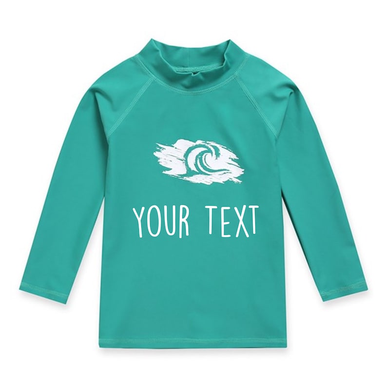 KIDS personalized long sleeve rashguard|swimwear top for kids|rash guard for kids|custom text rashguard|customized swim top|UPF 50 rashguard