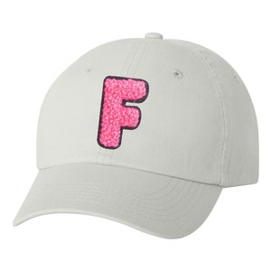 Kids Letter Patch Dad Cap Sombrero de béisbol para niños con Chenille Varsity Letter Patch Gorra de bola personalizada para niños Sombrero de papá con letra de monograma
