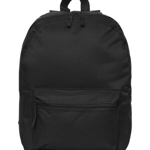 Personalized Monogram Backpack Custom Patch Back pack Kids Customized Book Bag Embroidered Patch Backpack Back to School Kids BackPack Black