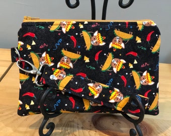 Everyday Wristlet | Taco Chihuahua Cotton