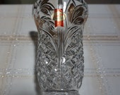 Anna Hutte Bleikristall 24 Lead Crystal Multi-Faceted Geometries Vase 6 quot Tall
