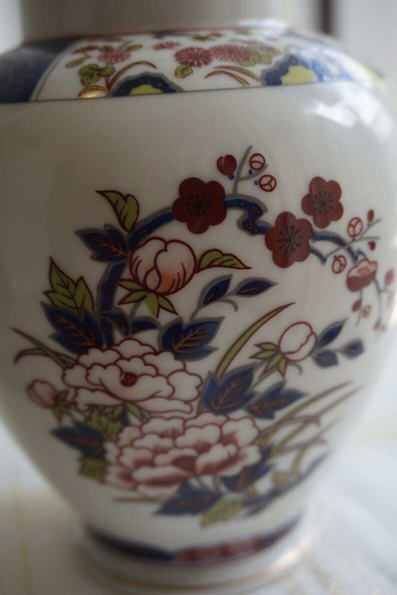 Japanese Ginger Jar by Imari with Lid Vintage