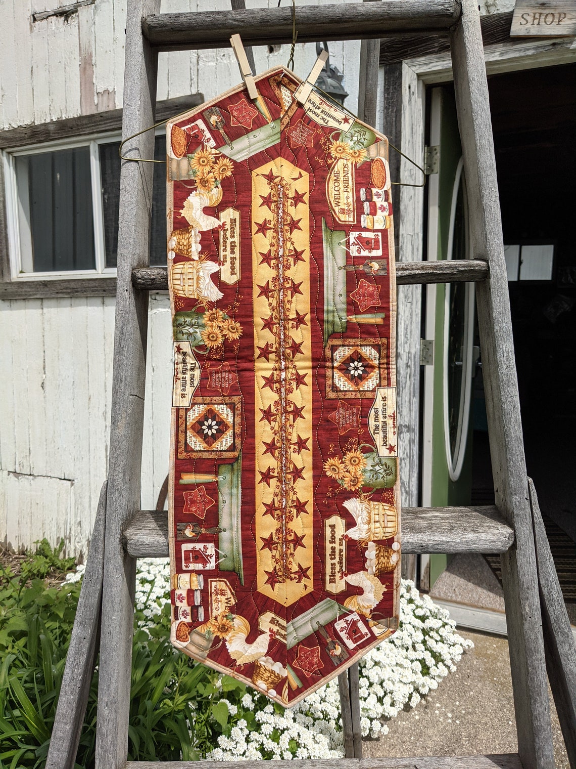 Country Table Runner Quilted table runner Table runner Etsy
