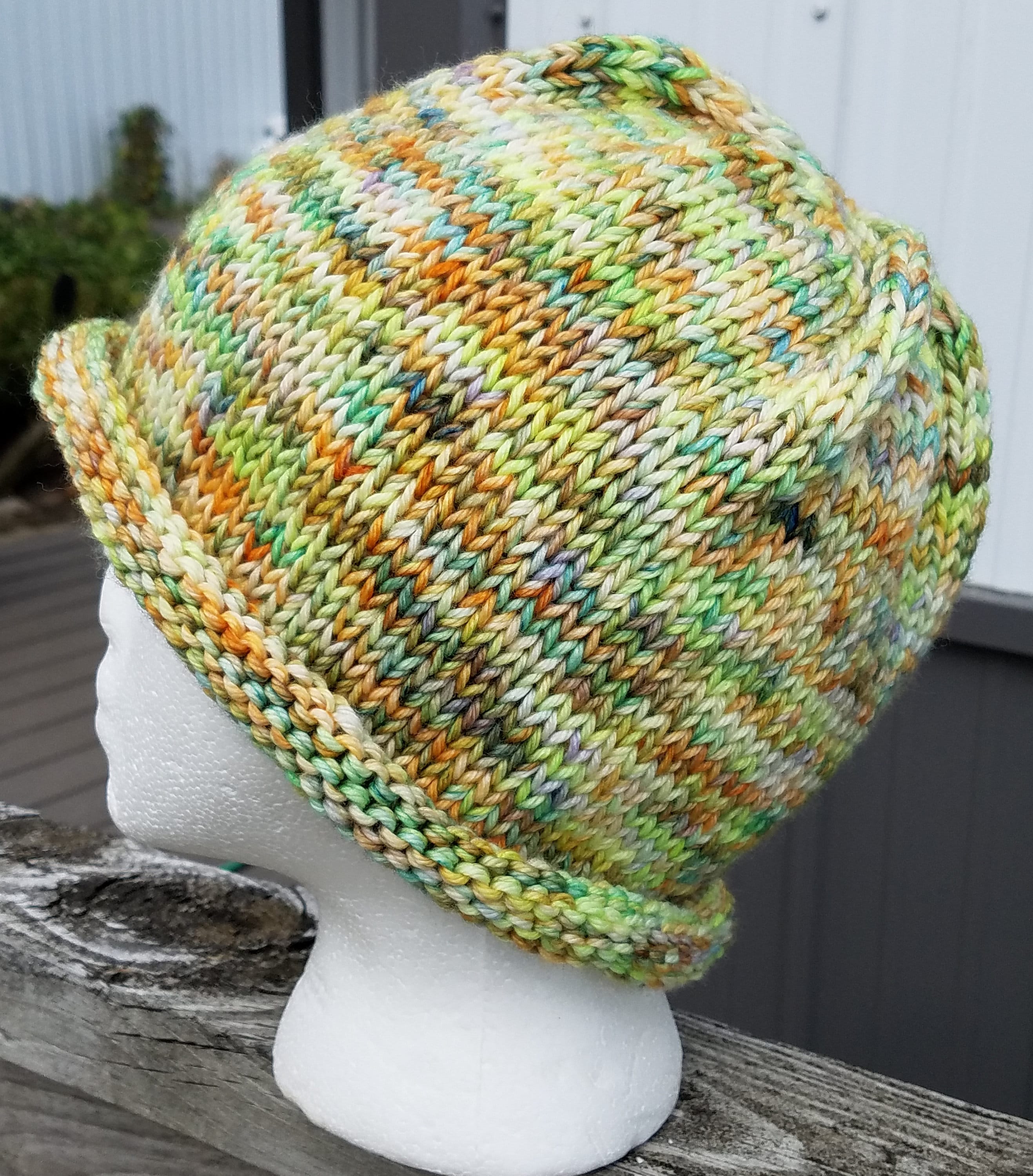 Rolled Brim Knit Wool Hat Etsy