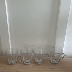 4 tazas de café vintage de cristal Bormioli Rocco Italia Verdi Espresso Cappuccino
