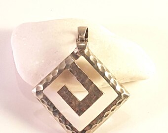 Meander Silver Pendant
