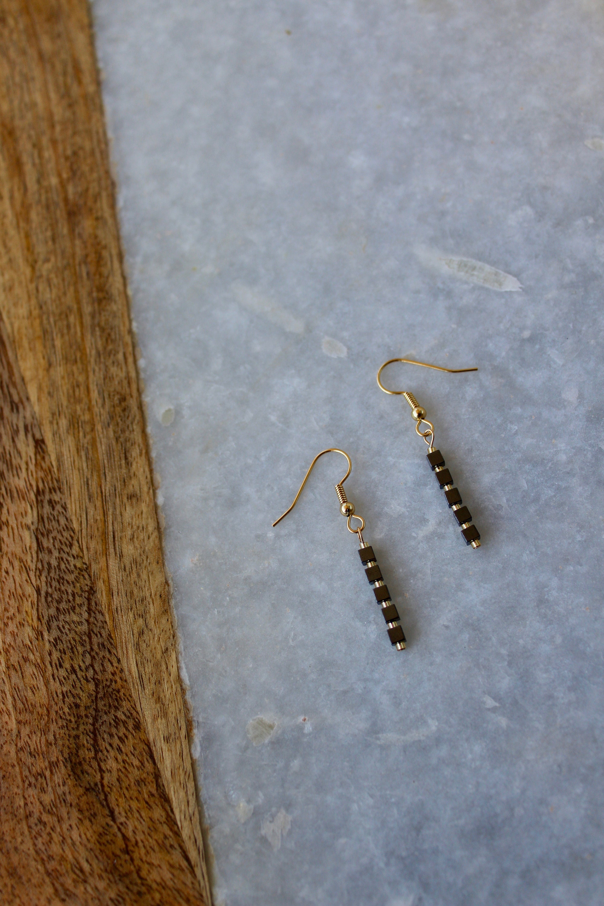 Gunmetal Earrings, Gunmetal Jewelry, Gifts for Her, Dangle Earrings ...