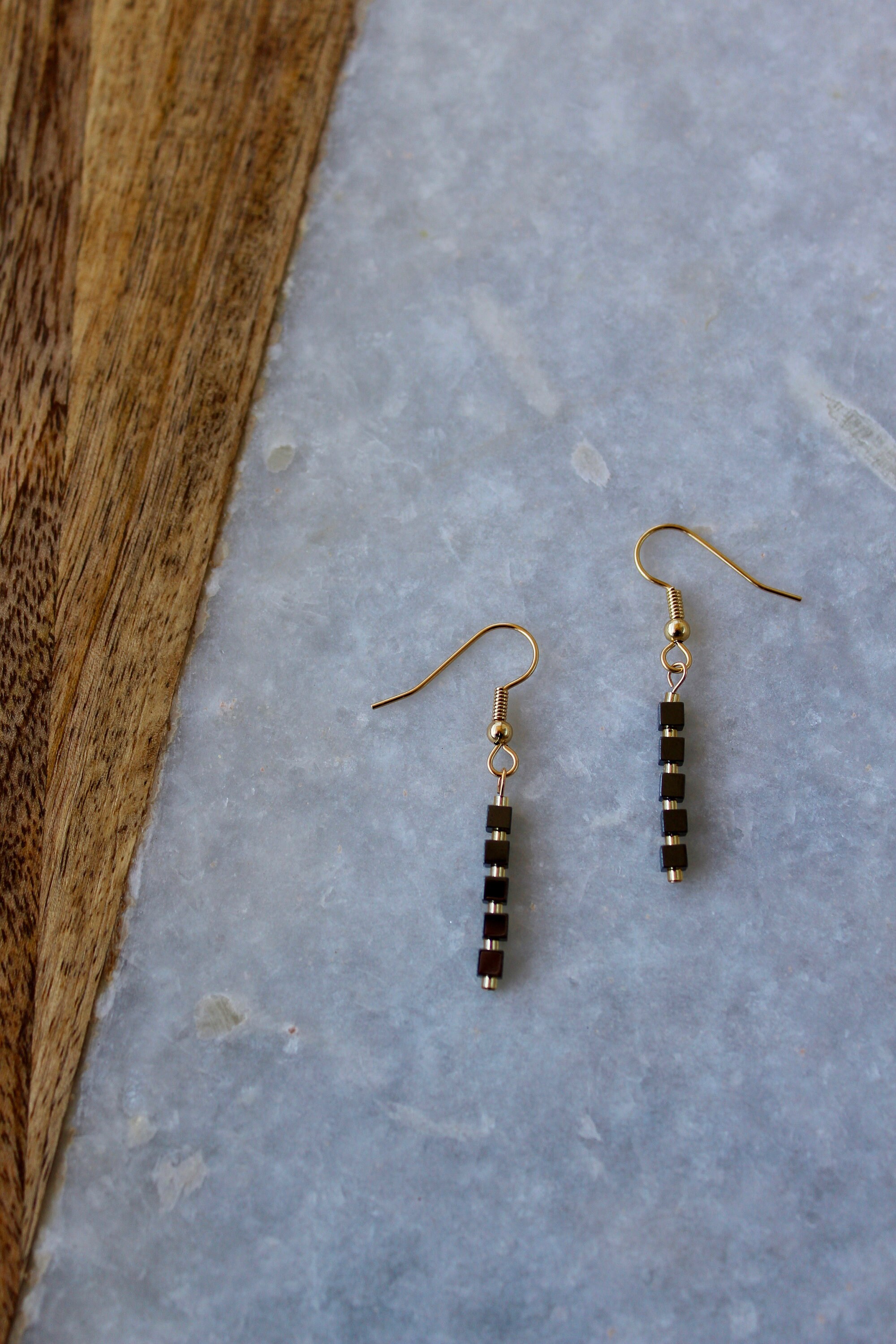 Gunmetal Earrings, Gunmetal Jewelry, Gifts for Her, Dangle Earrings ...