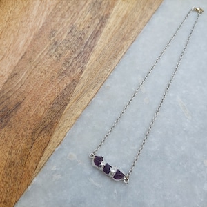 Amethyst Necklace, Amethyst Jewelry, Gifts for Her, Holiday Gifts, Natural Cut Amethyst, Semi Precious Jewelry, Amethyst Accessories