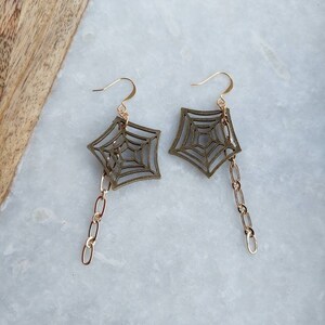 Spiderweb Earrings, Spiderweb Jewelry, Halloween Earrings, Halloween Jewelry, Halloween Costume, Costume Jewelry, Gothic Earrings