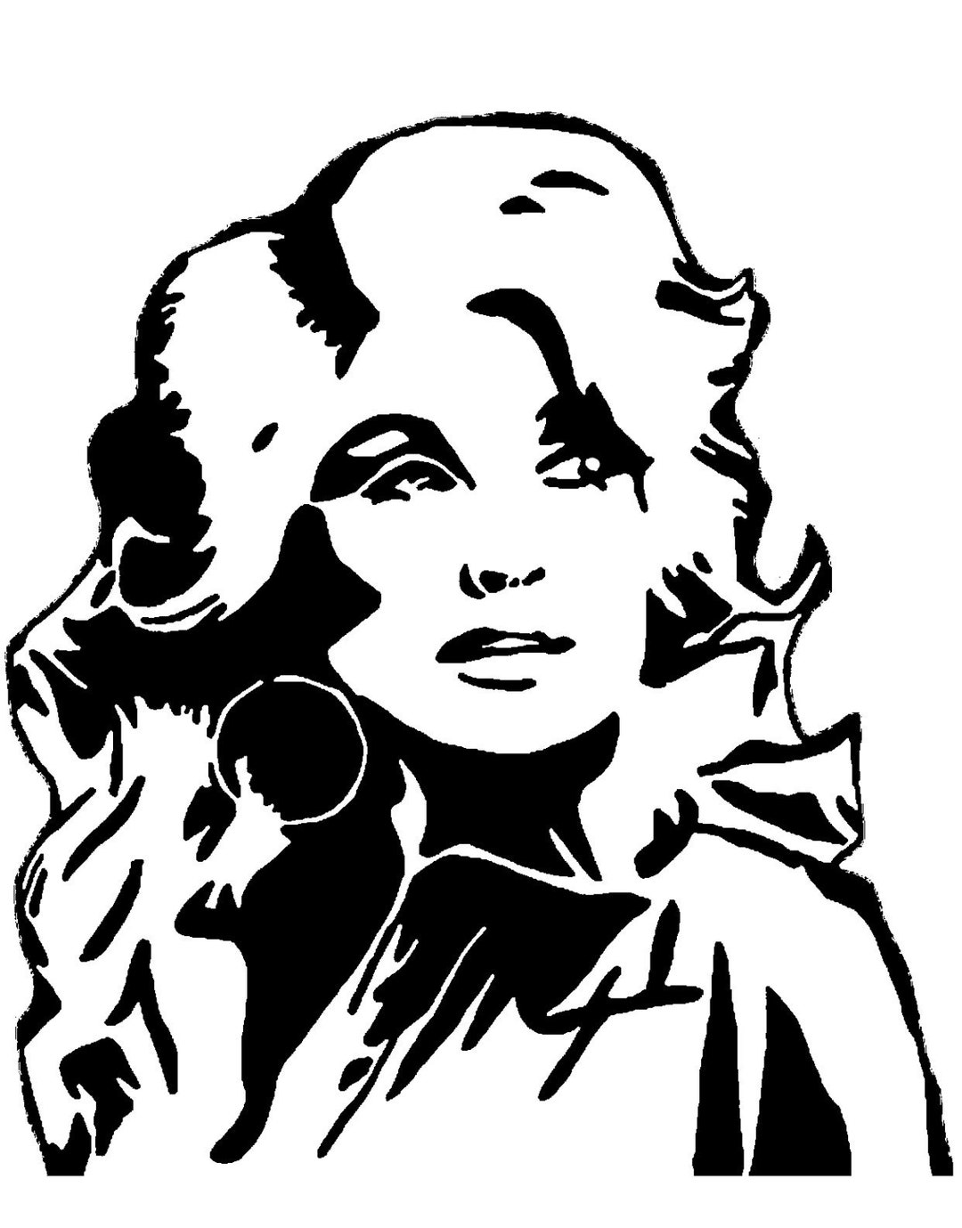 Dolly Parton Silhouette Glass - Etsy