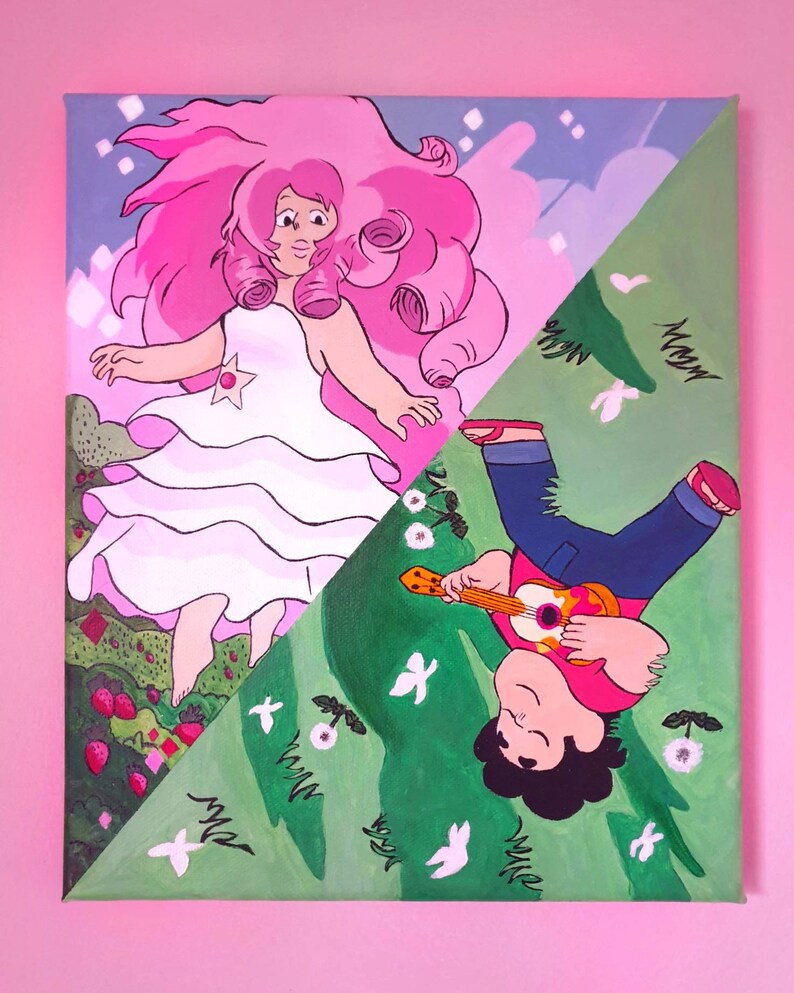 Rose Steven Universe Painting On Canvas Etsy Australia Rose Steven Universe Painting On Canvas Etsy Australia