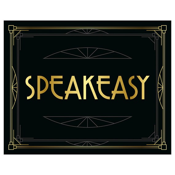 Great Gatsby Party Decorations Open Bar Sign. Roaring 20s Party  Decorations, Birthday Party Decorations, Bachelorette Printable Party Sign  