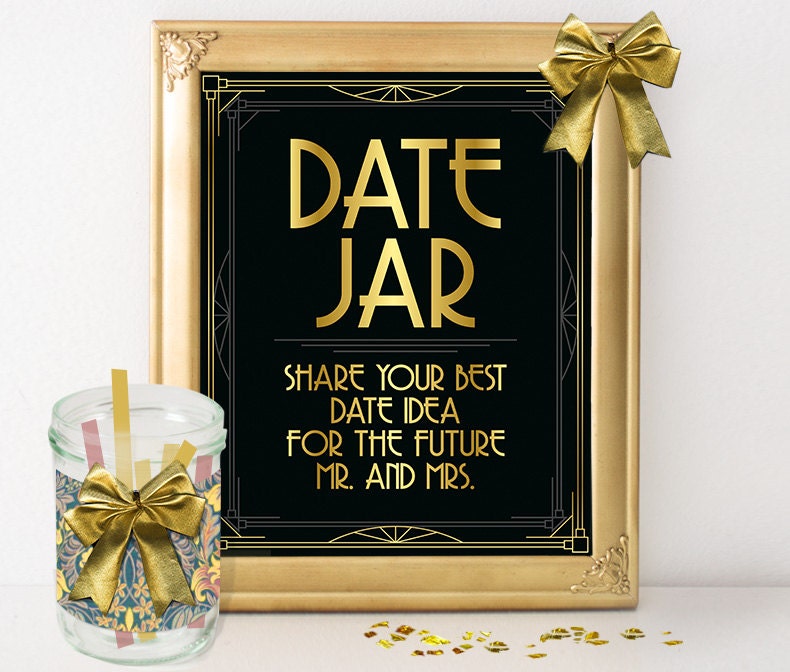 Printable Bridal Shower Decoration Date Jar Sign Great - Etsy Ireland