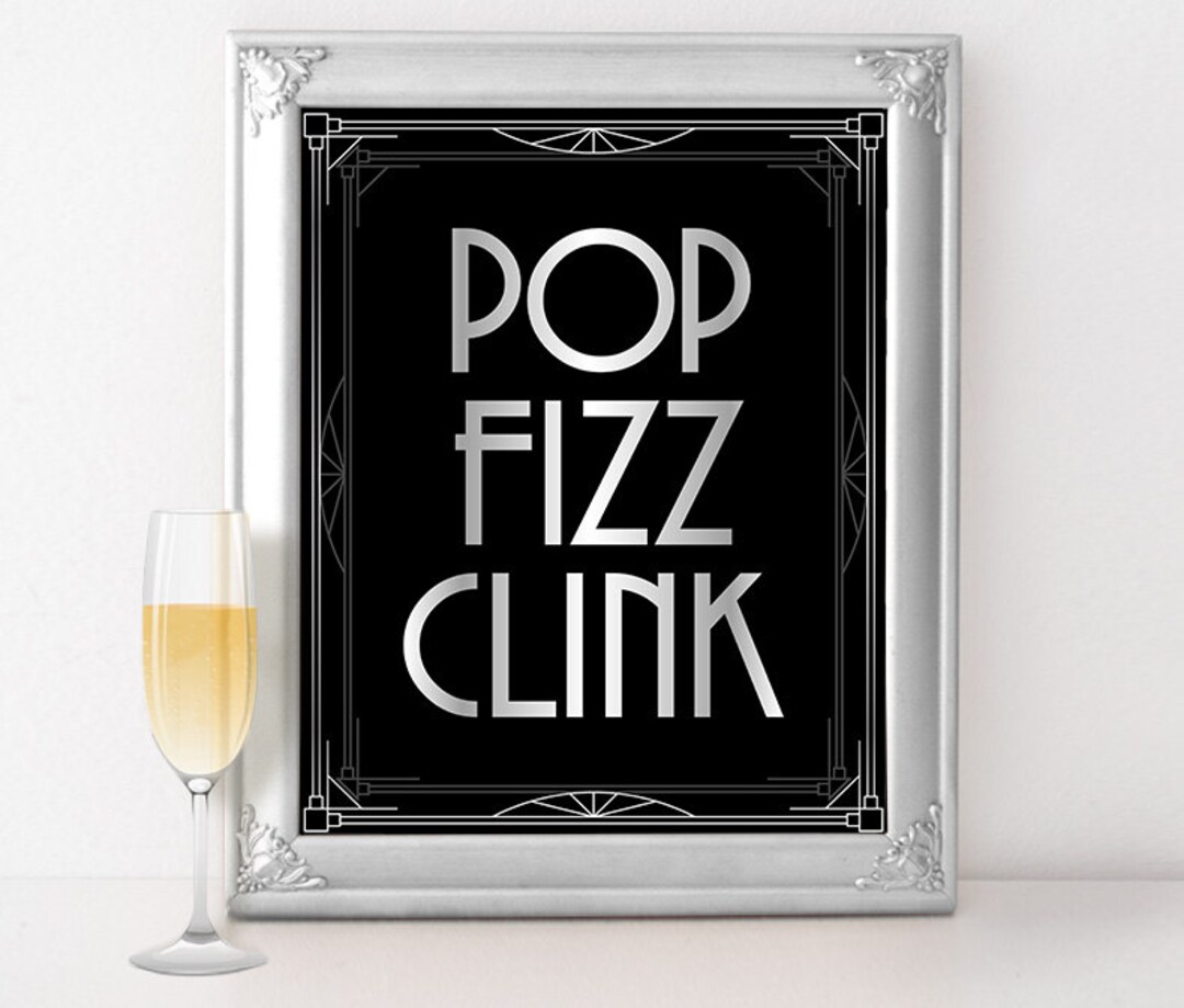Pop Fizz Clink Printable 20s Party Decorations. Birthday Party Wedding ...