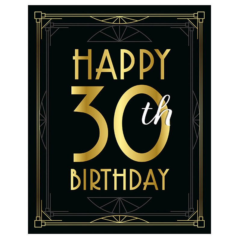 30th birthday printables happy 30th birthday sign 30 etsy