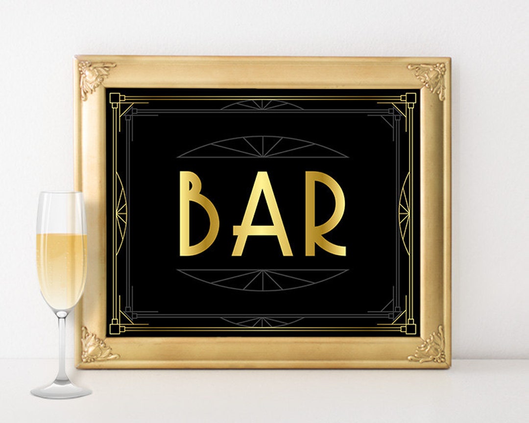 Printable Bar Sign, Wedding Decor, Birthday Party Printables, Bar Decor ...