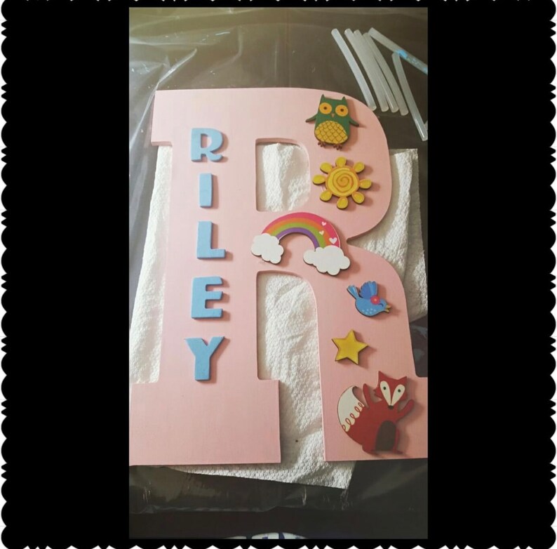 Wooden Letter With Name and Theme - Etsy
