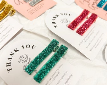 Glitter Alligator Hair Clips for Kids | 2PC SET