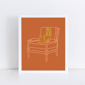 Yorkshire Terrier 8"x10" Dog Print | Yorkie Illustration | Dog Art | Art Print | Dog Illustration | Wall Art | Unique Gift | Dog Lover Gift