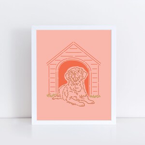 Golden Retriever, Dog Art Print | Golden Retriever Illustration | Dog Art | Art Print | Dog Illustration | Unique Gift | Dog Lover Gift