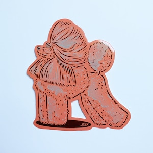 Standard Poodle Sticker | 4&quot; Inch Sticker | Dog Lover Sticker | Poodle Decal | Sticker Hydroflask | Laptop Sticker | Weatherproof Sticker