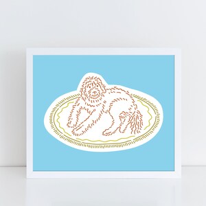 Golden Doodle, Dog Art Print | Doodle Dog Illustration | Dog Art Print | Dog Illustration | Wall Art | Unique Gift | Dog Lover Gift