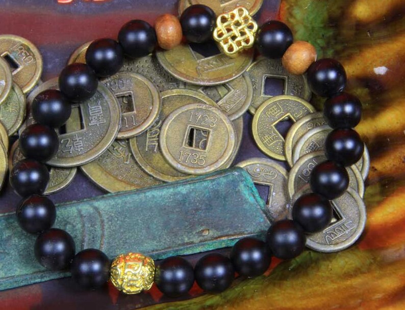 Blessed by His Holiness the Dalai Lama *two Blessed Beads *black Onyx