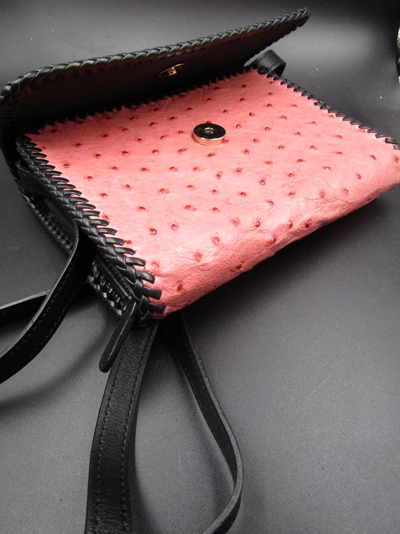 Pink ostrich purse online