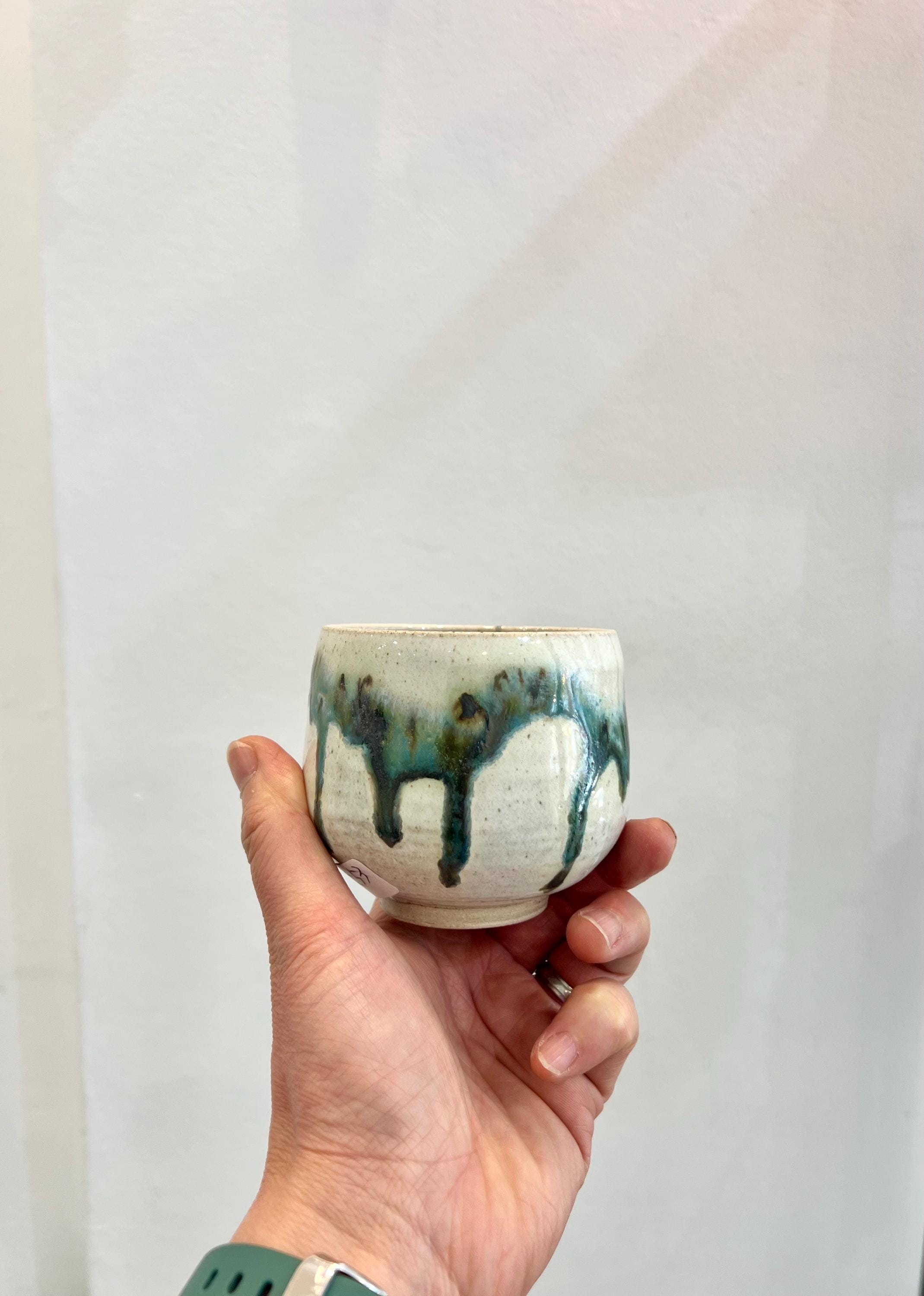 Handmade Japanese Stoneware Yunomi Cup: Forest Design Tea Cup - Etsy