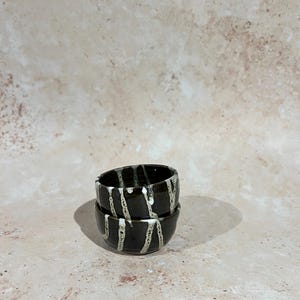 Handmade Ceramic Sake Cups: Galaxy Stoneware Tea Cups, Set of Two
