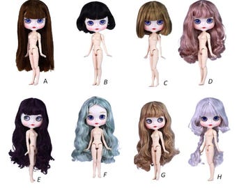 Blythe Doll Matte Face Basic Makeup with Eyebrows for Further Customization 11.5" (28.5 cm) White Skin Neo Blythe Doll BM-G
