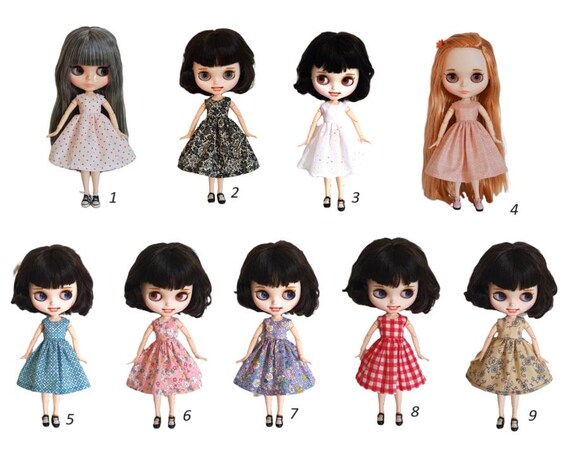 Neo Blythe Doll Clothes Dress Handmade Outfit Fit 11.5 Dolls Handcraft Etsy Canada